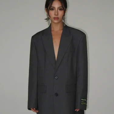 Blazer Women Autumn New Solid Color Suit Jacket Korean Fashion Loose Vintage Small Suit Elegant Jacket Women Streetwear Outfits 1