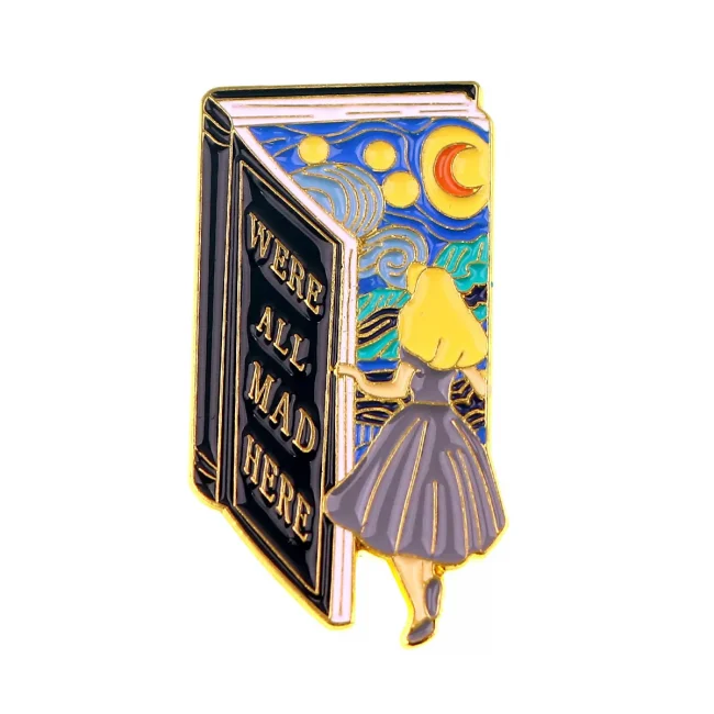 Starry Sky Brooches for Women Fairy Tale Girl Enamel Pins Badges Lapel Pins for Backpack Art Jewelry Clothing Accessories Gift 4