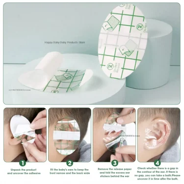 20/100pcs Shampoo Ear Protection Stickers Bathing Swimming Earmuffs Water Children Shampoo Ear Water Prevention Baby Care 2