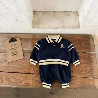 Autumn Toddler Boys 2PCS Clothes Set Cotton Cartoon Printed Kid Boy Polo Shirt Suits Loose Casual Sports Pant Babys Boys Outfits 3