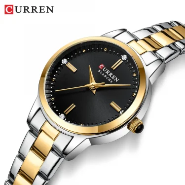 CURREN Women's Watches Fashion Original Quartz Wrist Watch for Ladies Roman Dial Dazzling Diamond Waterproof Luminous Luxury New 3