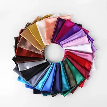90cm Solid Colors Neckerchief Hijab Scarf For Women Silk Satin Headband Hair Scarves Female Square Shawls Head Scarfs For Ladies 6