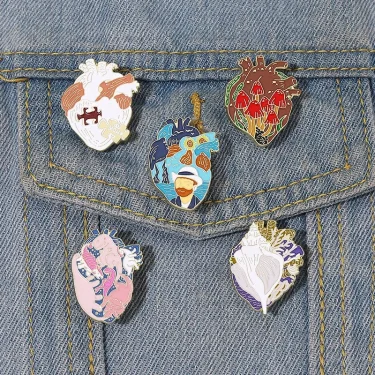 Medical Lung Brain Enamel Pins Creative Organ Heart Lapel Brooches Badges Cartoon Jewelry Doctors Nurses Gift for Friends 3