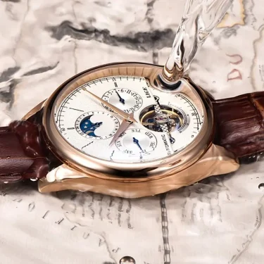 LIGE Men Watches Automatic Mechanical Watch Tourbillon Clock Genuine Leather Waterproof Watch Men Military Wristwatch Man 3