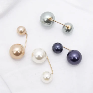 3Pcs/set New Women Tightening Waistband Pin Double Pearl Brooches Metal Lapel Pins Sweater Shirt Cardigan Brooch Accessories 4