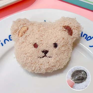 Cute Sanrio Anime Kuromi Doll Plush Brooch Cute Shape Soft Badge Accessories Cartoon Bag Pin Backpacks Pendant Decoration Gifts 5