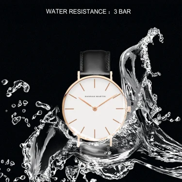 Hannah Martin Japan Quartz Simple Women Fashion Watch White Leather Strap Ladies Wrist Watches Brand Waterproof Wristwatch 36mm 5