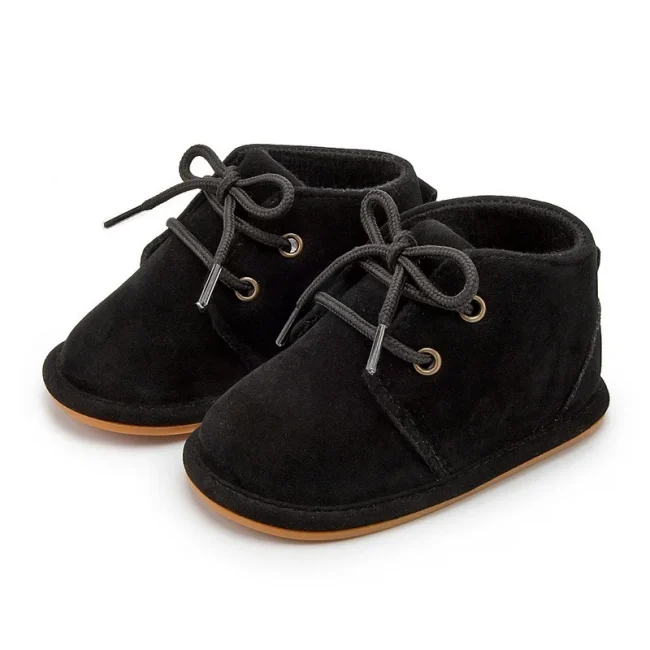 KIDSUN Baby Shoes Boys Classical Cotton Non-slip Soft-Sole Rubber Sole Toddler Girl Boots Infant Crib First Walkers 3-Colors 3