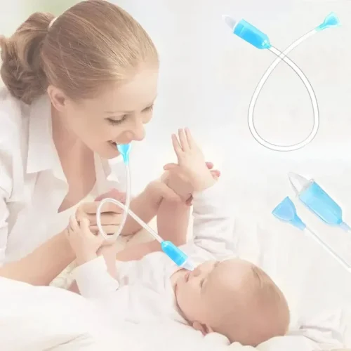 Nasal Aspirator Soft Tip Safe Sucker Newborn Baby Vacuum Suction Sick Toddlers Practical Infant Absorption Nose Cleaner Snot 1