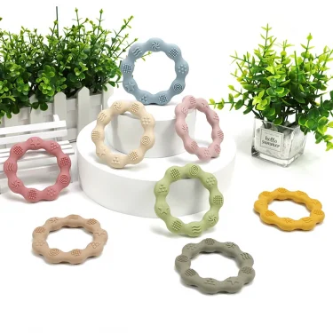 Baby Teether Health Care Molar Toy Tactile Cognition Food Grade Silicone Newborn Grip Teething Toys Baby Shower Gift BPA Free 4