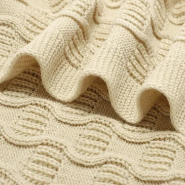 Baby Blankets Unisex Newborn Netural Monthly Swaddle Wrap Sleepsack for Stroller Bed 90*70cm Knitted Infant Boys Girls Throw Mat 4