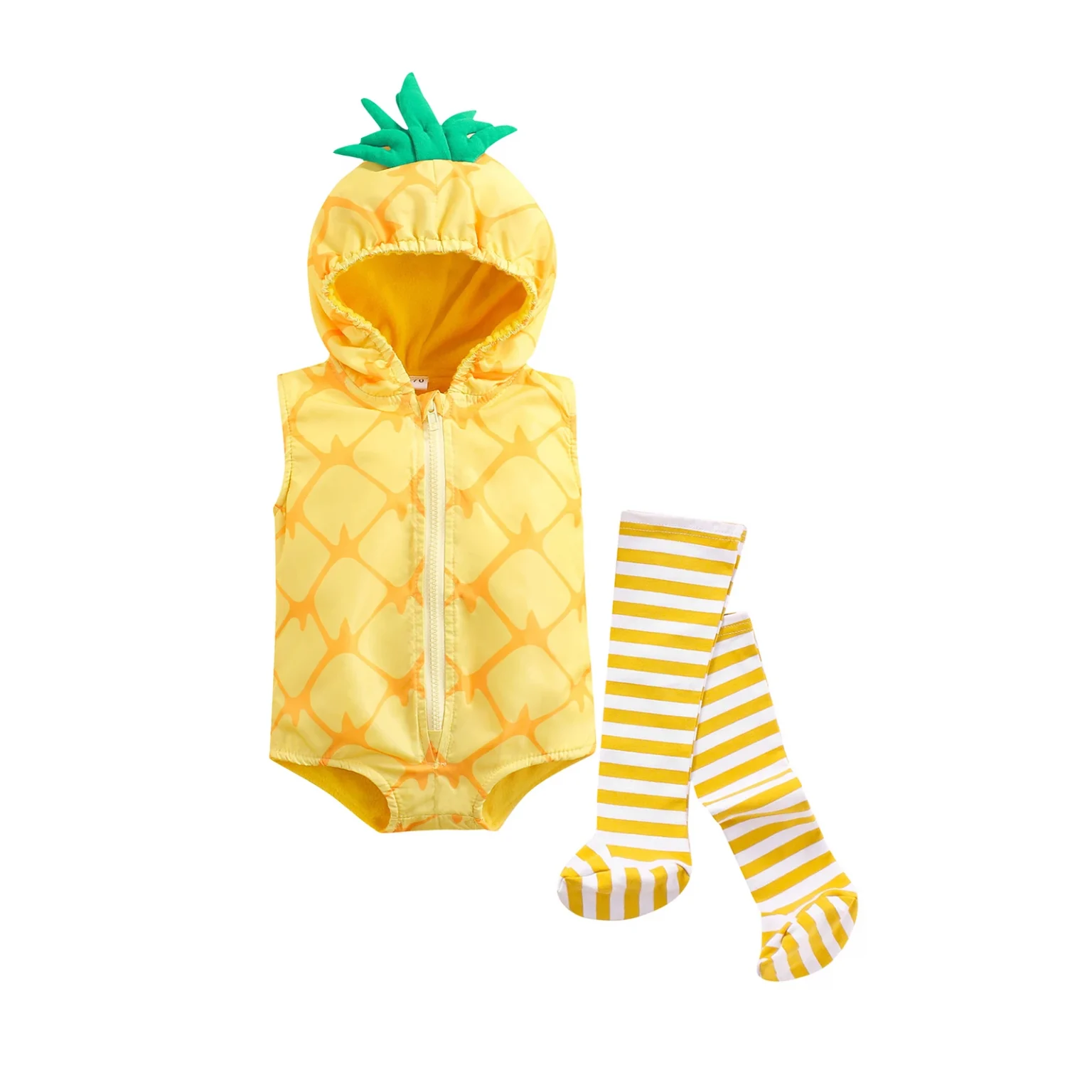 Ma&Baby 0-24M Pineapple Baby Romper Newborn Infant Boy Girl Jumpsuit Party Birthday Clothes With Leg Warmers Baby Costume 3