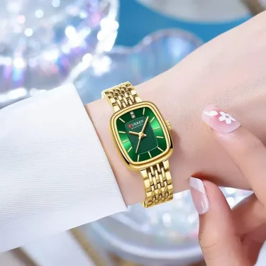 CURREN 9093 Elegant Women Quartz Watch Fashion Square Dial Business Stainless Steel Waterproof Simple Ladies Casual Watches 2
