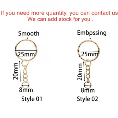20/50Pcs Key Ring Key Chain Round Split Keyfob Keyrings With Jump Ring For Keychain Pendants DIY Jewelry Making Accessories 2