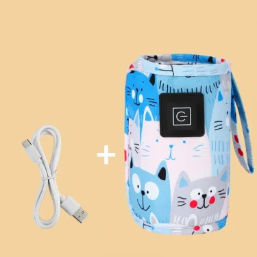 USB Milk Water Warmer Travel Stroller Insulated Bag Baby Nursing Bottle Heater Newborn Infant Portable Bottle Feeding Warmers 4