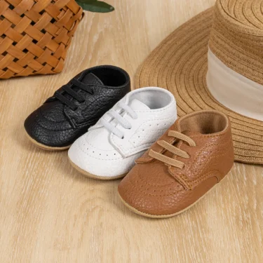 Newborn Baby Shoes Four Seasons Models 0-18 Months Baby Soft-soled Shoes Casual Leather England Style Comfortable Walking Shoes 1