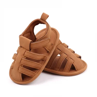 Baby Shoes Newborn Toddler 0-9-18 Months Prewalking Outdoor Summer Sandal Beach Walking Shoes 2024 New Style PU and TPR BHX3206 3