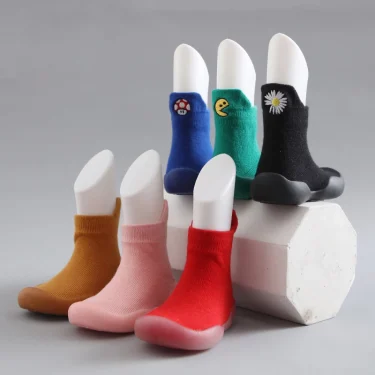 Brown Baby Boy First Walkers Children Sock Shoes Non-slip Floor Socks Girl Shoes Soft Toddler Booties 0 to 3 6 9 12 18 24 Months 2