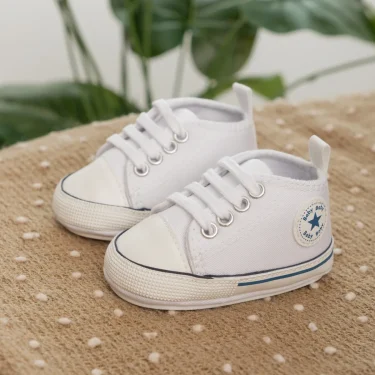 Canvas Sneakers Baby Boys Girls Shoes First Walkers Infant Toddler Anti-Slip Soft Sole Classical Newborn Baby Shoes 0-18 Months 2