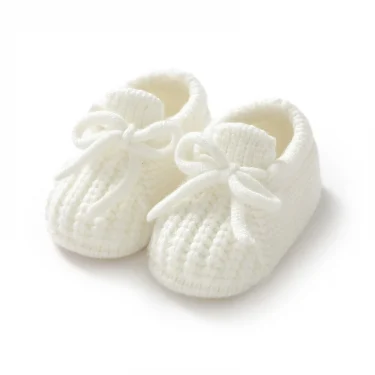 Newborn Baby Shoes Knitted Infant Boys Girls First Boots Fashion Solid Toddler Kid Bed Footwear 0-18M Warm Clothing Accessories 1