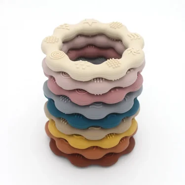 Baby Teether Health Care Molar Toy Tactile Cognition Food Grade Silicone Newborn Grip Teething Toys Baby Shower Gift BPA Free 2