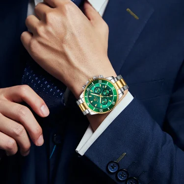 Multifunctional Mens Quartz Watch Luxury Water Night Glow Business Style Diver Series Stainless Steel Leisure Fashion Wristwatch 5