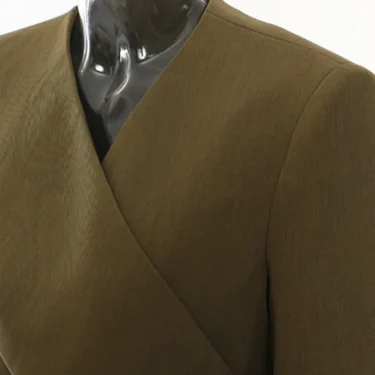 EAM Women Green Corss Bandage Pocket Elegant Blazer New V-neck Long Sleeve Jacket Fashion Tide Spring Autumn 1DH7482 4
