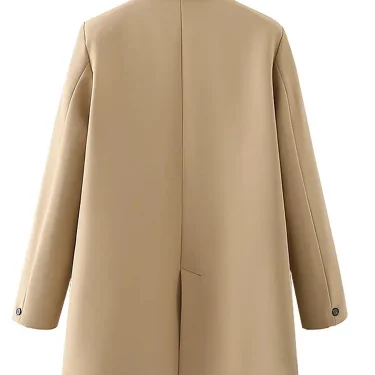 TRAF Blazer Woman Black Beige Khaki Blue Green Gray Women coat Fashion Office Wear Women's Blazers Jacket Outerwears 2024 6