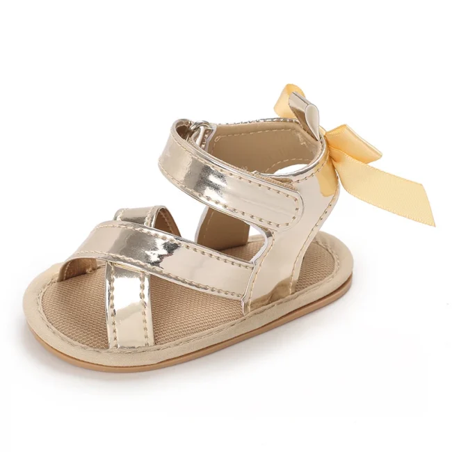Summer casual sandals with golden theme fashionable and classic baby girl shoes comfortable and non slip baby walking shoes 5