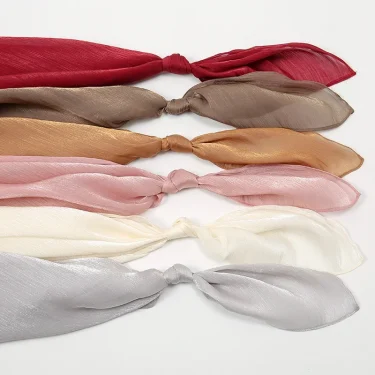 Muslim Fashion Hijab Scarf Head Scarf Headwraps For Muslim Women Head Wrap Islamic Shimmer Silk Shawl Luxury scarfs 180*70cm 5