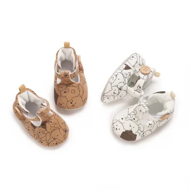 Newborn First Step Baby Shoes Cotton Cute Bear Causal Shoes High Quality Soft Warm Anti-slip for Spring and Autumn 0-18 Months 1