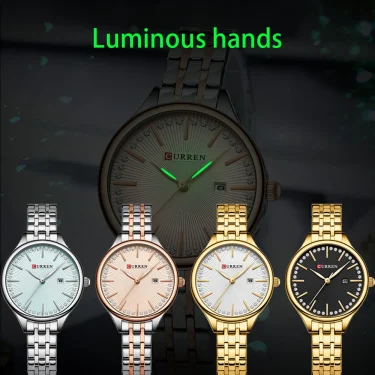 CURREN New Women's Wrist Watches Luxury Brand Women Quartz WatchesStainless Steel Casual Fashion Wristwatch Relogio Feminino 2