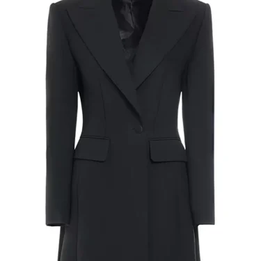 EAM Women Black Slim Ankle Length Blazer New Lapel Long Sleeve Single Button Jacket Fashion Tide Spring Autumn 2025 31A0382 2