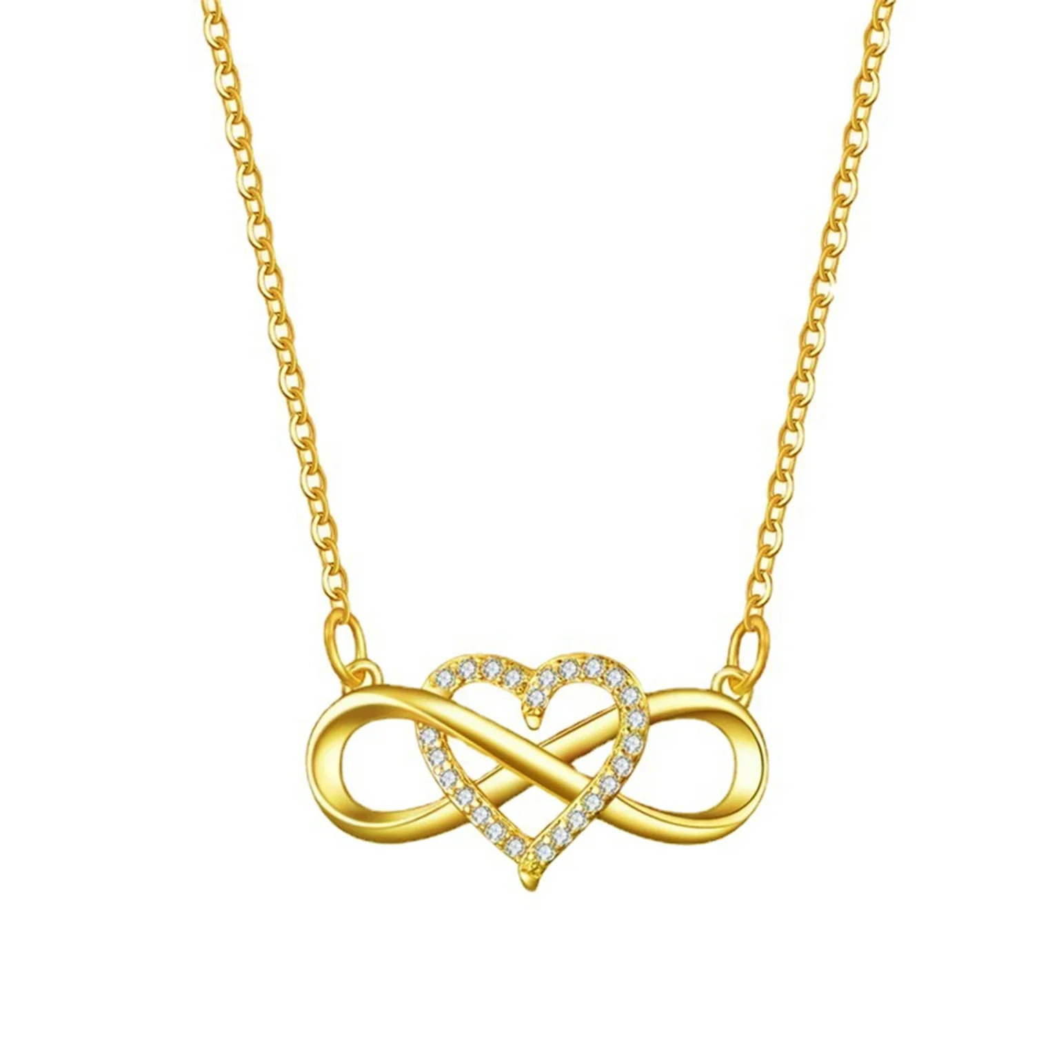 Infinity Heart Necklace for Women with Cubic Zirconia Anniversary Birthday Jewelry Gifts Wife Girlfriend Mom Daughter 3