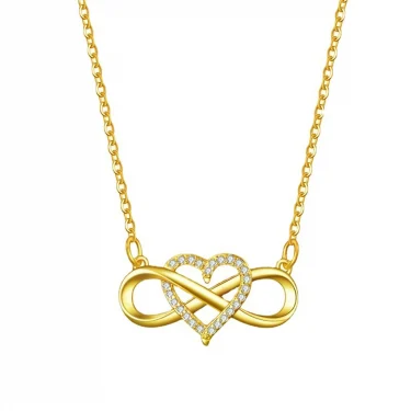 Infinity Heart Necklace for Women with Cubic Zirconia Anniversary Birthday Jewelry Gifts Wife Girlfriend Mom Daughter 3
