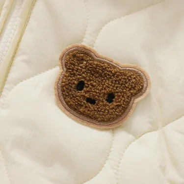﻿ Winter Baby Outwear Clothing Fur Lining Warm Toddler Girl's Boy's Rompers Cartoon Bear Infant Jumpsuit 5