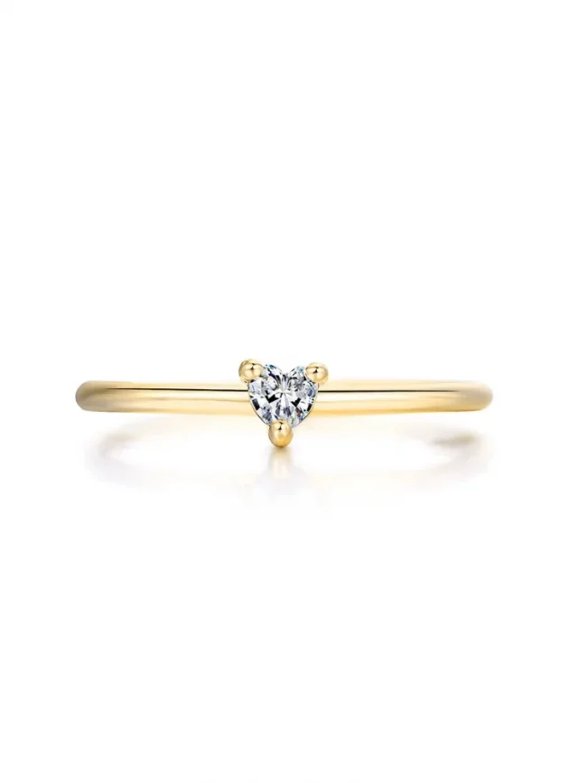 Women's Love Heart Zircon Stainless Steel Designer Jewelry Rings for Women Luxury Cute Romantic Accessories Christmas Gift 6