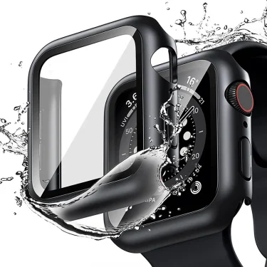 Tempered Glass+cover For Apple Watch Accessories 45mm 41mm 44mm 40mm 42mm Screen Protector Apple watch Case serie 9 4 5 6 SE 7 8 2
