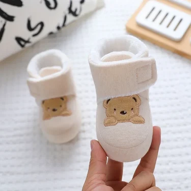 Winter New Cute Cartoon Baby Booties Boy Girl Boots Cotton Soft-Sole Non-Slip Warm Toddler First Walkers Infant Crib Shoes 1