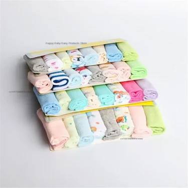 8Pcs/pack Baby Infant Newborn Bath Towel Washcloth Bathing Feeding Wipe Cloth Soft  Shower Products 21*21cm 2