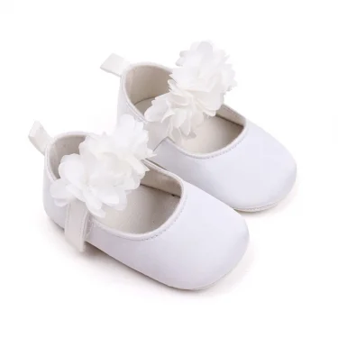 Baby Shoes Cute Girl Flowers White and Pink Soft Cotton Toddler First Step Shoes Beautiful Girl Shoes High-quality Fashion 3
