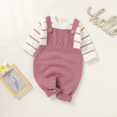 Winter Baby Rompers Autumn Casual Long Sleeve Knitted Newborn Boys Girls Jumpsuits Playsuits One Piece Infantil Overalls Clothes 2