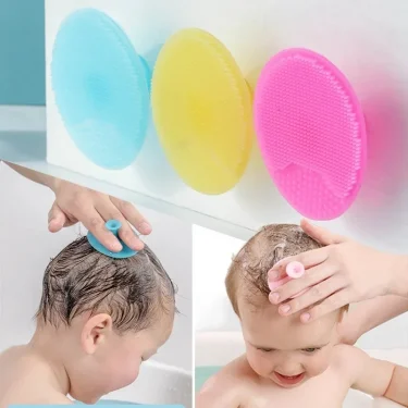 2/4/9PCS Silicone Shampoo Brush for Baby Infant Bathing Soft Silicone Kids Children Shower Brush Head Hair Washing Massage 1