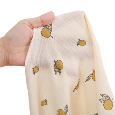 Cotton Muslin Cute Cartoon Printing Baby Swaddle Blanket Soft Breathable Newborn Baby Receiving Blanket For Infant Boys Girls 2