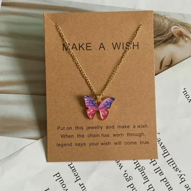 Fashion Women Necklace Korea Style New Butterfly Pendant Necklace Gift For Girl Cute Lovely Neck Jewelry Wholesale Dropshipping 4