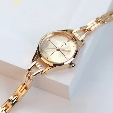 Bracelet Watch For Women Elegant Rose Gold Ladies Luxury Wristwatches Rhinestone Simple Fashion Female Quartz relogio feminino 1