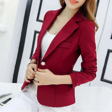 Women Korea Blazer 2025 Formal Slim Black Blazers Office Lady Work Suit Pockets Jackets Coat Female Casual Short Blazer Femme 5