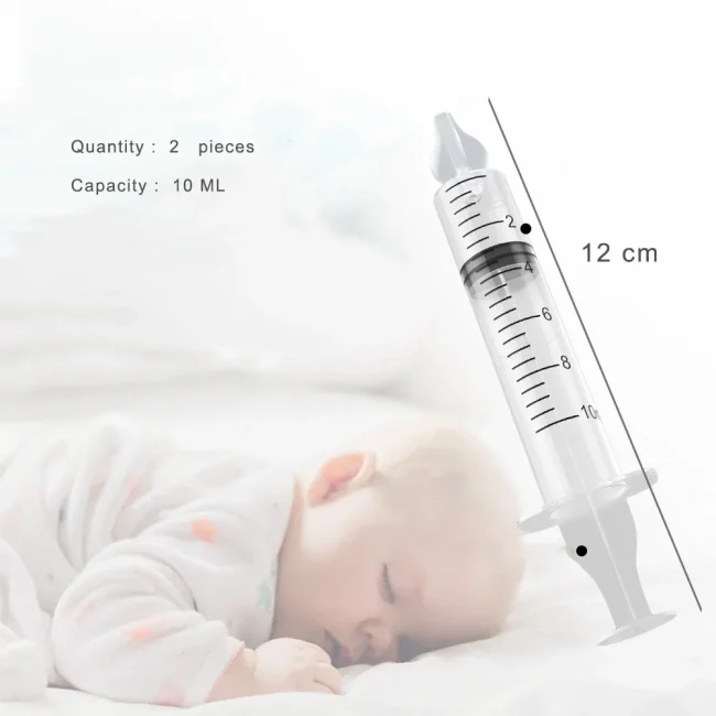 Baby Nose Cleaner 2Pcs Nasal Washer Needle Tube Washer 10ML Infant Nasal Aspirator Cleaner Syringe Washing Baby Care Tools 5