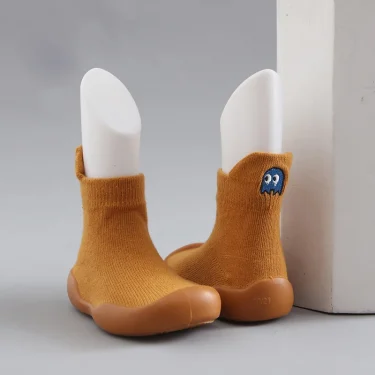 Brown Baby Boy First Walkers Children Sock Shoes Non-slip Floor Socks Girl Shoes Soft Toddler Booties 0 to 3 6 9 12 18 24 Months 1