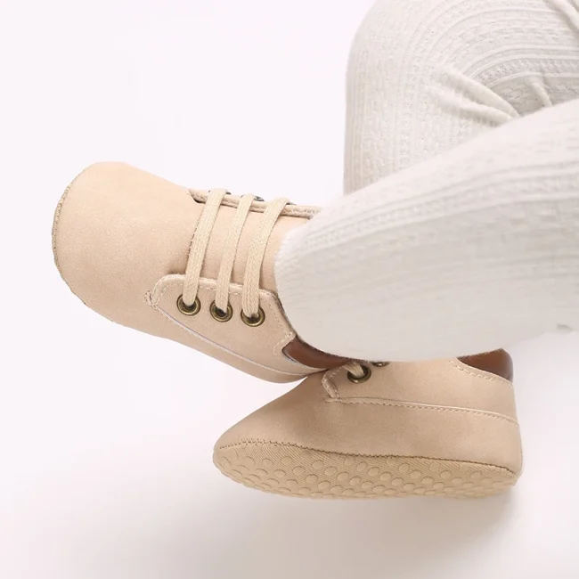 HAIZHIW 5 Colors Lace Up Casual Shoes Spring And Autumn Baby Casual Shoes 0-18 Months Flat Shoes Baby Walking Shoes 6
